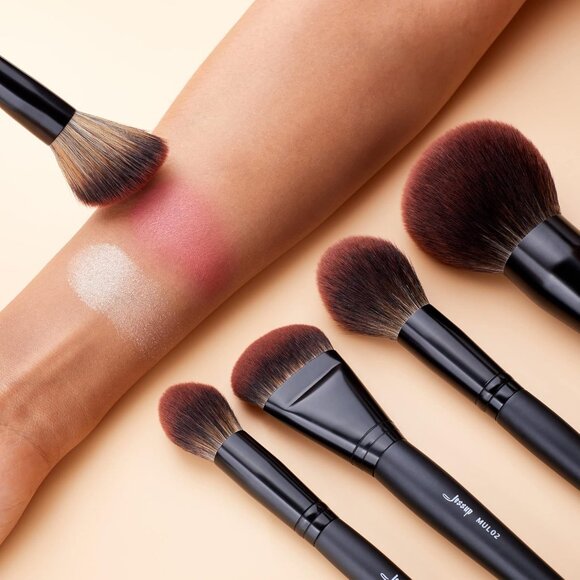 🆕 Makeup Large Brushes 5pcs Face Premium Synthetic Contour Blusher Highlighter - Picture 7 of 9